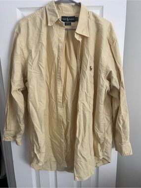 Ralph Lauren Yellow Button-Down Casual Shirt